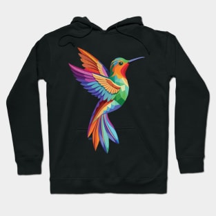 Colorful Geometric Hummingbird Hoodie